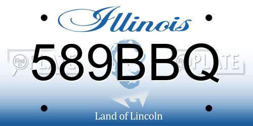 589BBQ Illinois License Plate