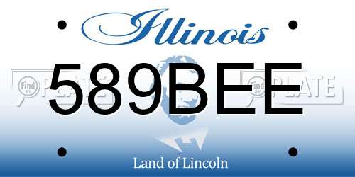 589BEE Illinois License Plate