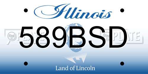 589BSD Illinois License Plate