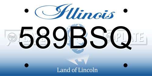 589BSQ Illinois License Plate