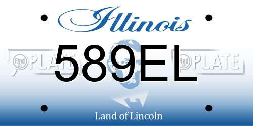 589EL Illinois License Plate
