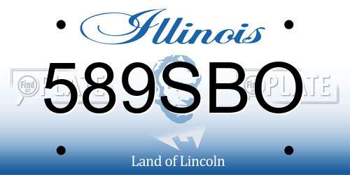 589SBO Illinois License Plate