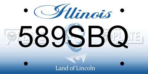 589SBQ Illinois License Plate