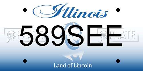 589SEE Illinois License Plate