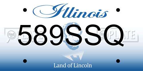 589SSQ Illinois License Plate