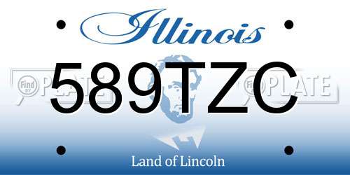 589TZC Illinois License Plate