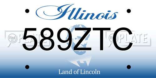 589ZTC Illinois License Plate