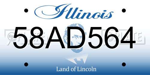 58AD564 Illinois License Plate