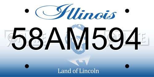 58AM594 Illinois License Plate