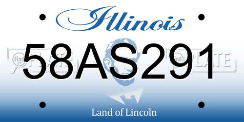 58AS291 Illinois License Plate