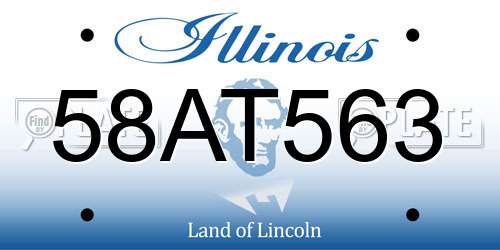 58AT563 Illinois License Plate
