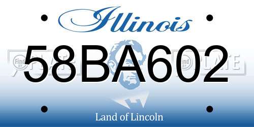 58BA602 Illinois License Plate
