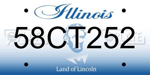 58CT252 Illinois License Plate