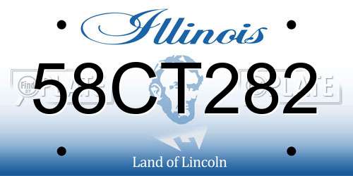 58CT282 Illinois License Plate