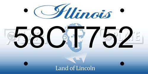 58CT752 Illinois License Plate