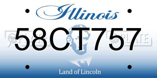 58CT757 Illinois License Plate