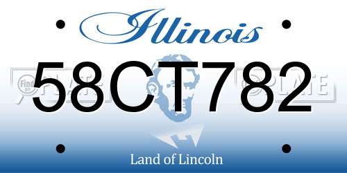 58CT782 Illinois License Plate
