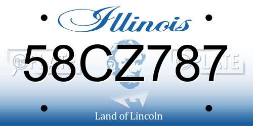 58CZ787 Illinois License Plate