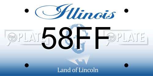 58FF Illinois License Plate