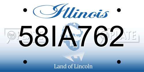 58IA762 Illinois License Plate