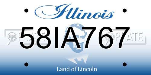 58IA767 Illinois License Plate