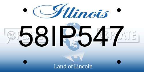58IP547 Illinois License Plate