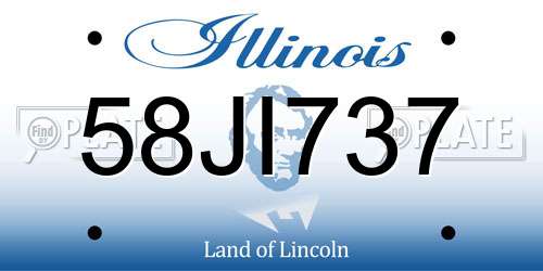 58JI737 Illinois License Plate