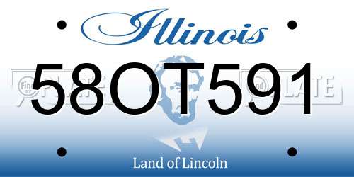 58OT591 Illinois License Plate