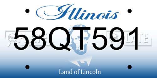 58QT591 Illinois License Plate