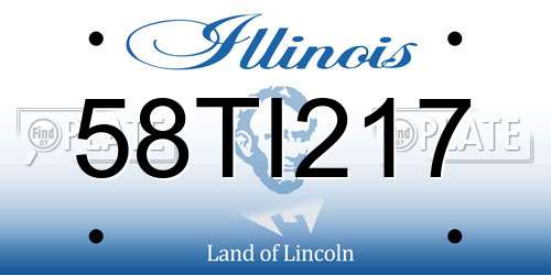 58TI217 Illinois License Plate