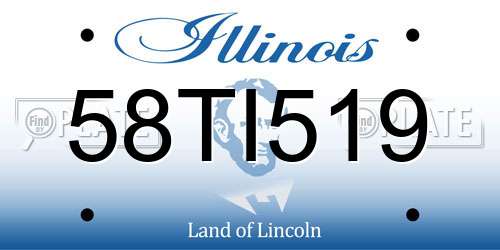 58TI519 Illinois License Plate