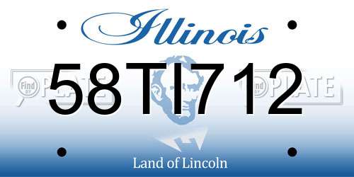58TI712 Illinois License Plate