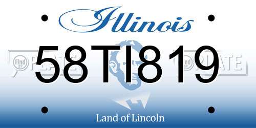 58TI819 Illinois License Plate