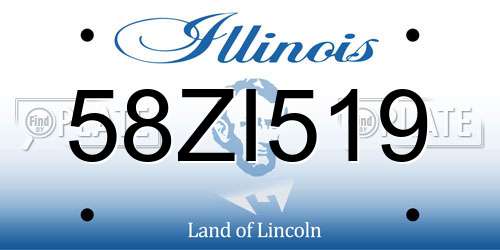 58ZI519 Illinois License Plate