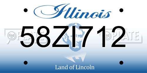 58ZI712 Illinois License Plate
