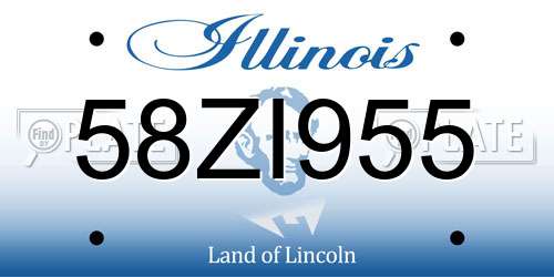 58ZI955 Illinois License Plate