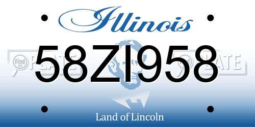 58ZI958 Illinois License Plate