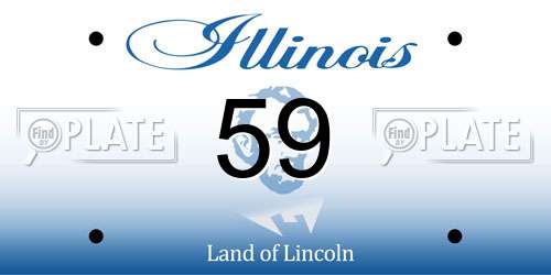 59 Illinois License Plate