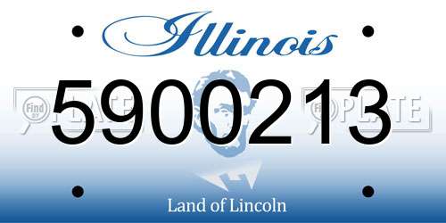 5900213 Illinois License Plate