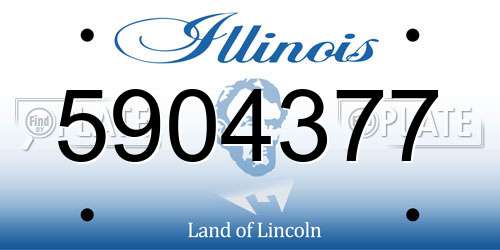 5904377 Illinois License Plate