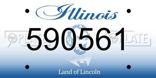 590561 Illinois License Plate