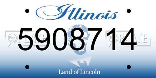 5908714 Illinois License Plate