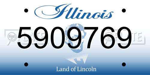 5909769 Illinois License Plate