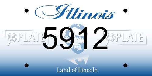 5912 Illinois License Plate
