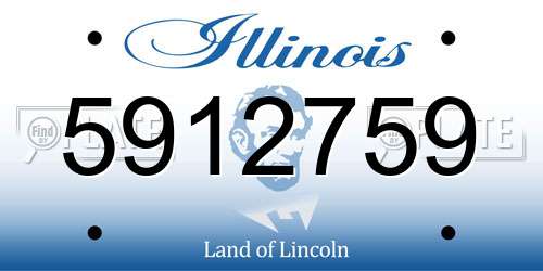 5912759 Illinois License Plate