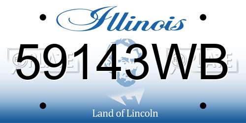 59143WB Illinois License Plate