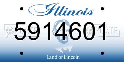 5914601 Illinois License Plate