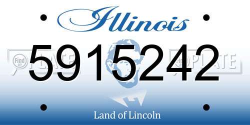 5915242 Illinois License Plate