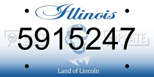 5915247 Illinois License Plate