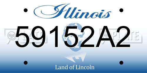 59152A2 Illinois License Plate